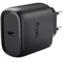 CARGADOR PARED/VIAJE USB-C 45W MAXO NEGRO TRUST